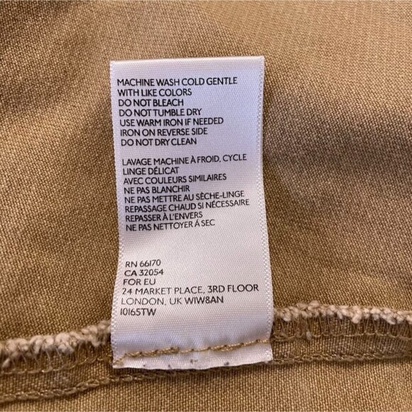 BDG Size Medium Denim Skirt Urban Outfitters Beige Khaki Button Front Fall - Picture 6 of 7